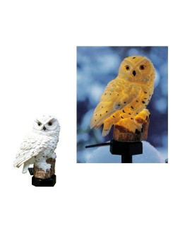 Соларна декоративна лед лампа Сова